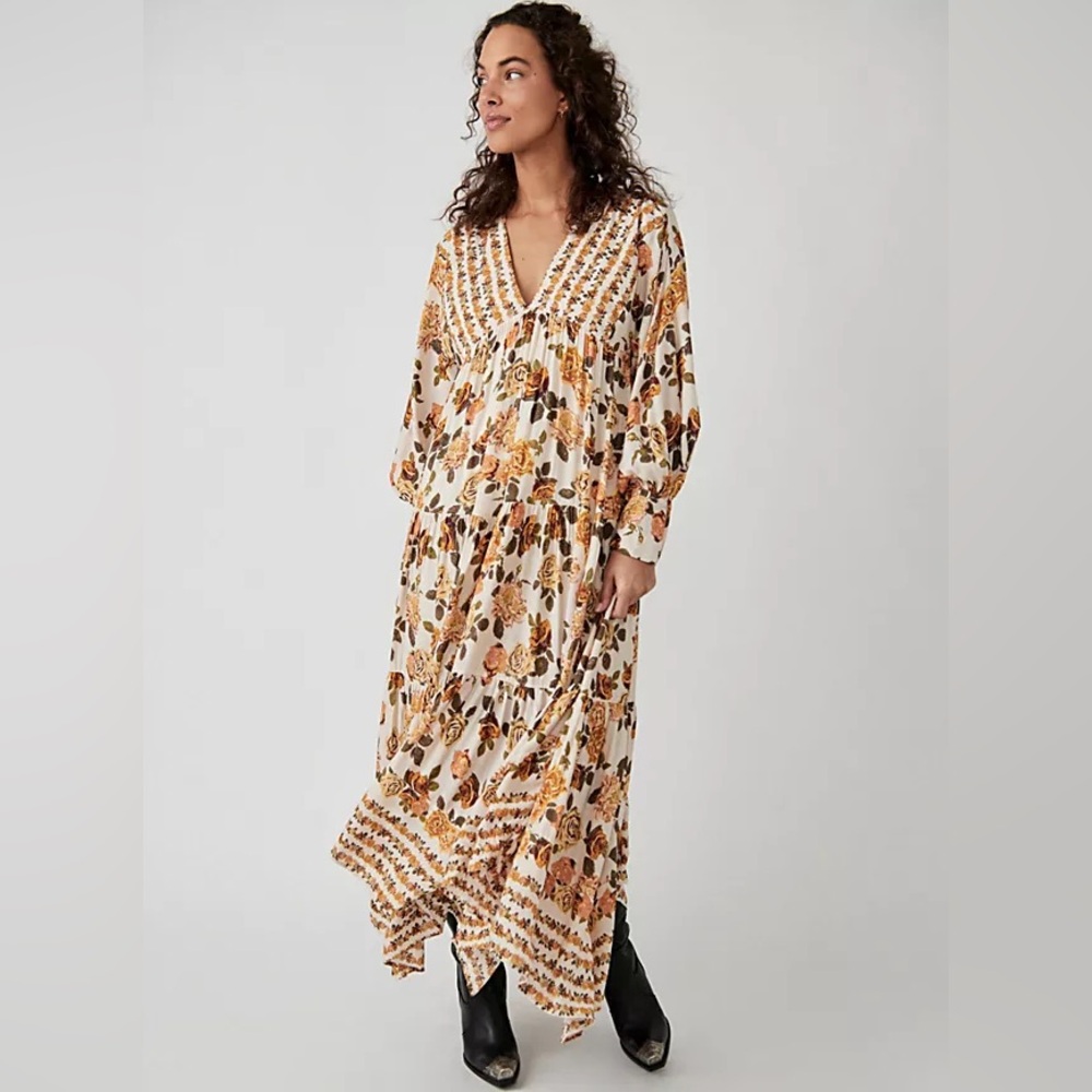 Free People Rows of Roses Maxi Dress